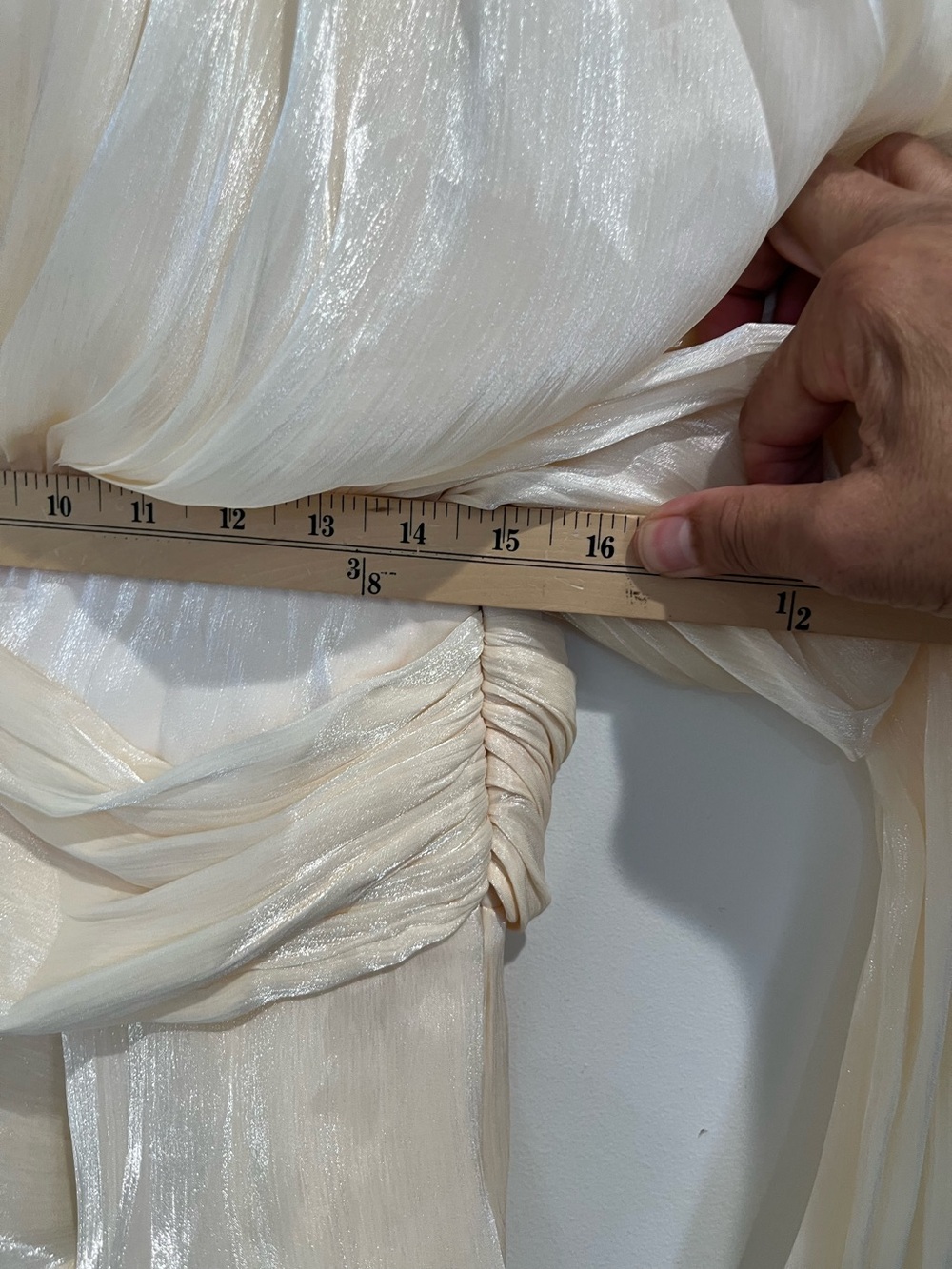 Miss Rosier Cream Pleated & Ruffled Eugenie Mini Dress Sz. M NWT - Picture 11 of 15